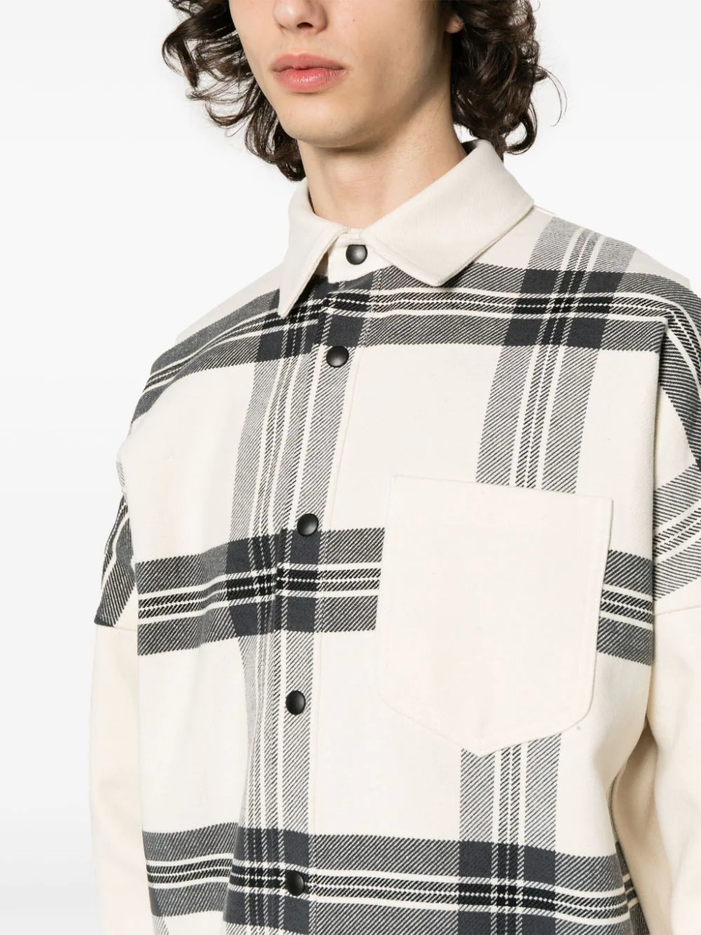 Back Logo Check Overshirt