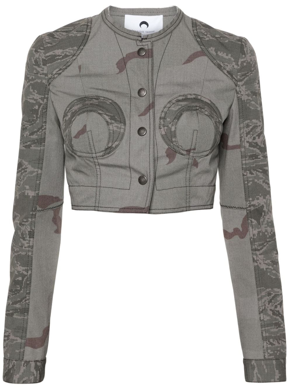 Regenerated Camo Cropped Jacket