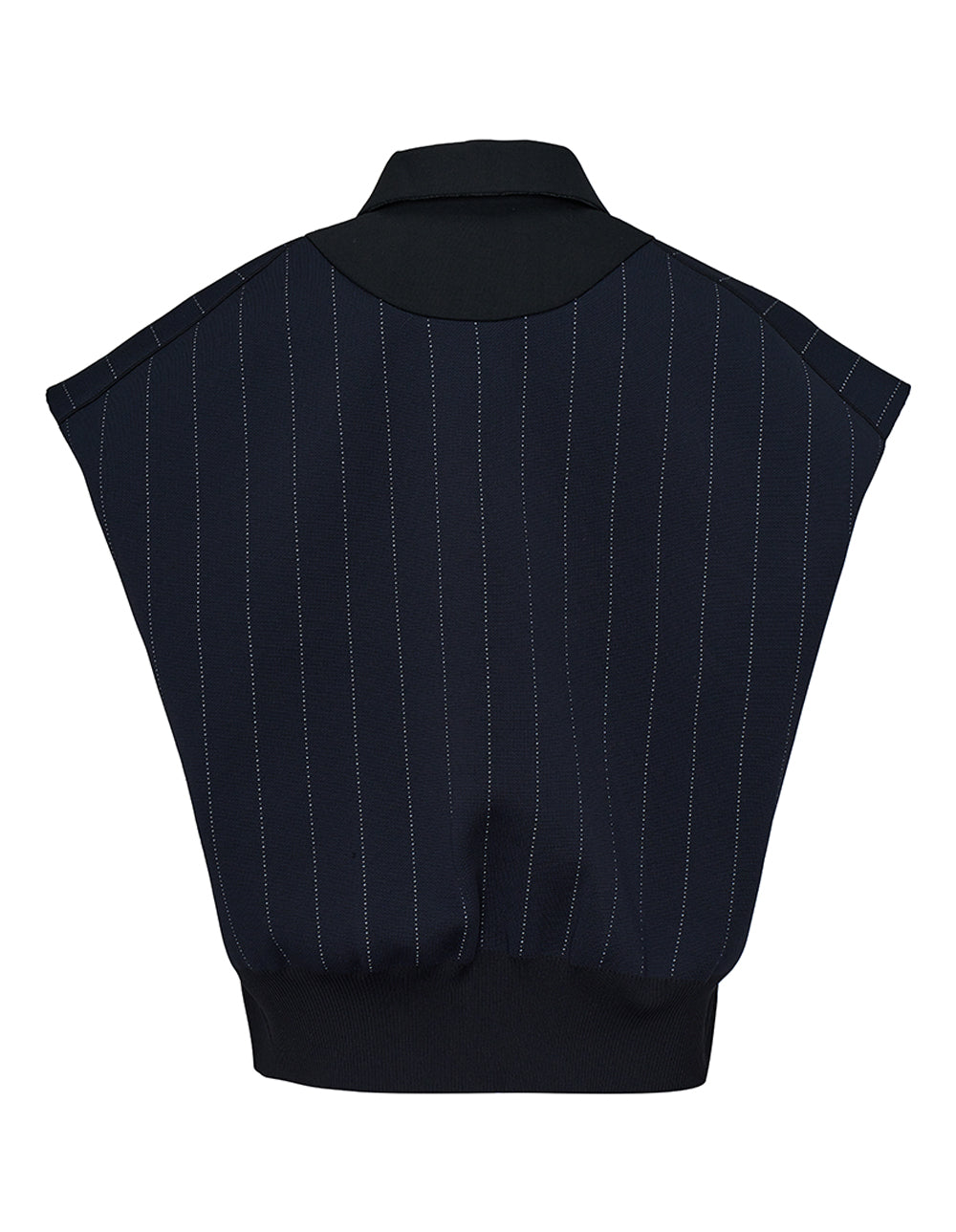 Chalk Stripe Glencheck Knit Vest