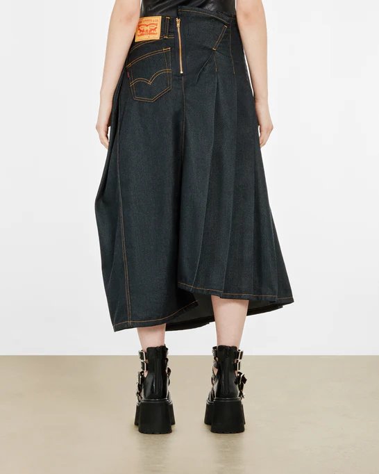 Polyester Denim Levi'S Name Skirt