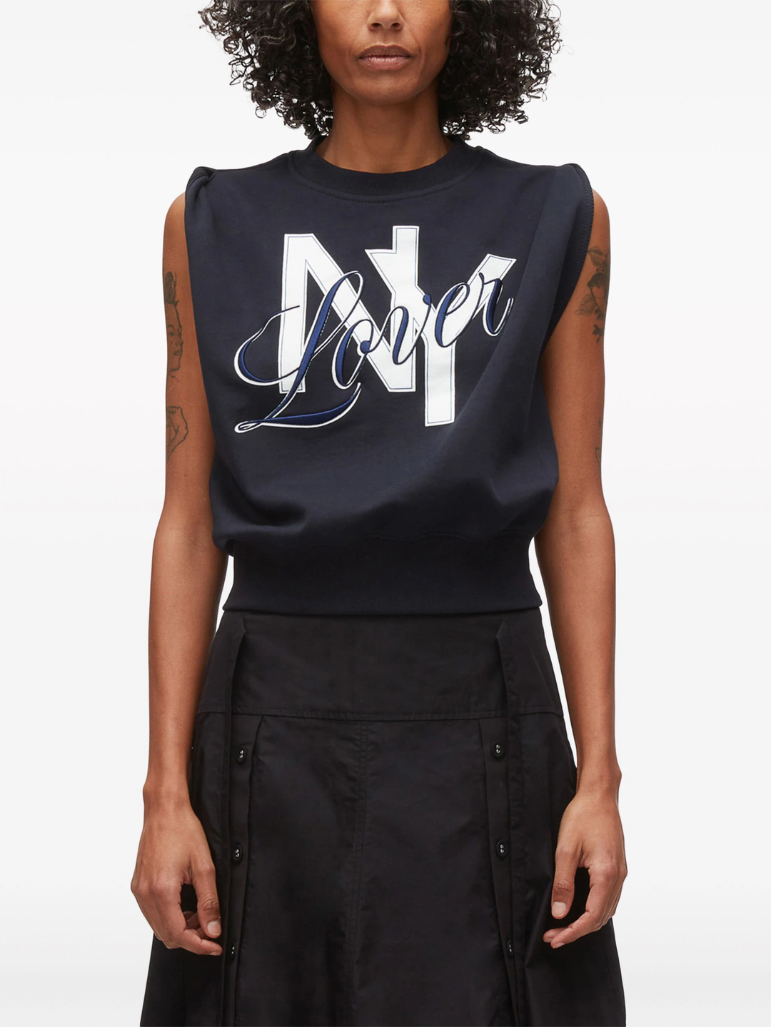 NY Lover Sleeveless Cropped Top