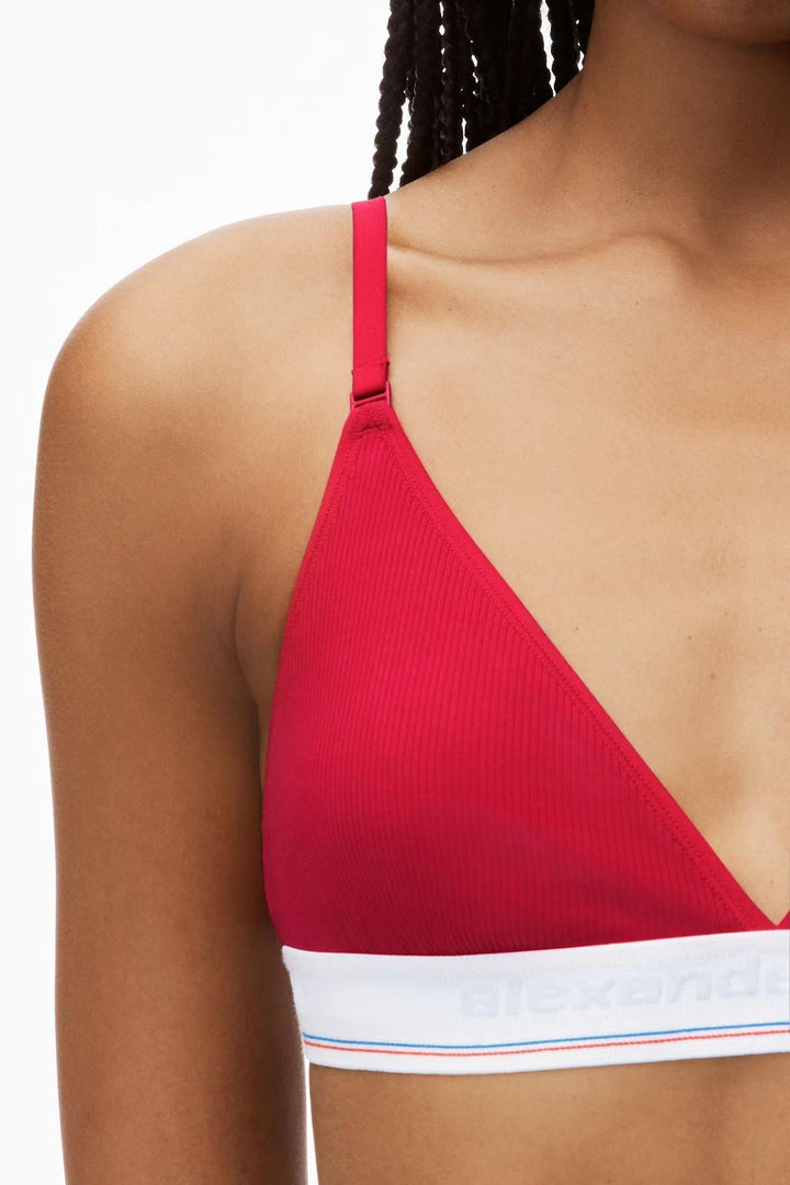 Bralette In Ribbed Cotton Jersey