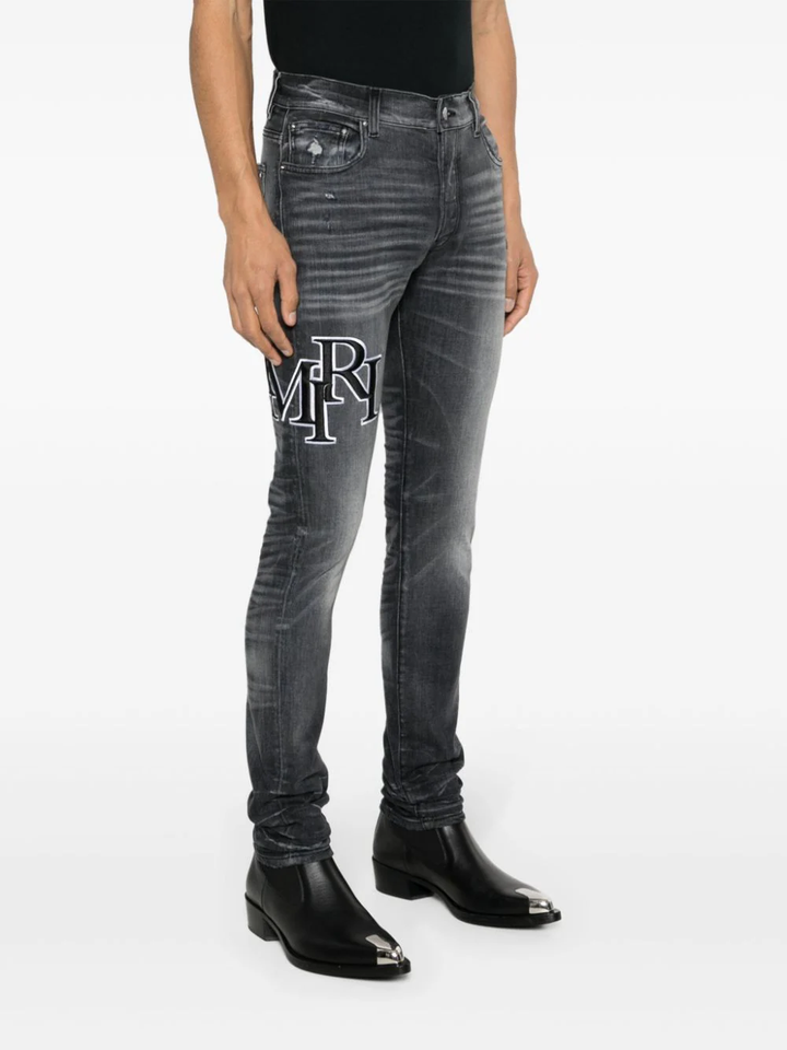Staggered Logo Jean