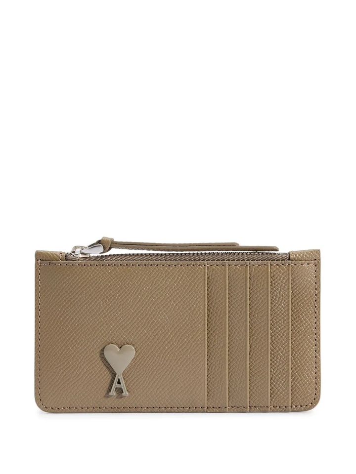 AMI-Paris-Adc-Zipped-Card-Holder-Natural-1