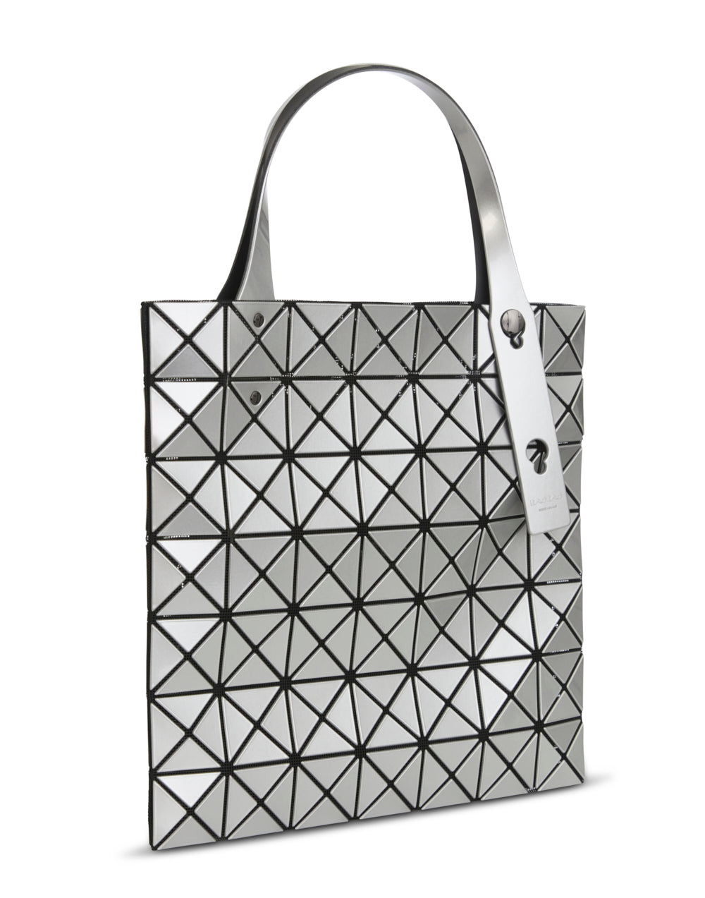 BAO BAO ISSEY MIYAKE Prism Basic Tote 7X7 Silver Silver 2