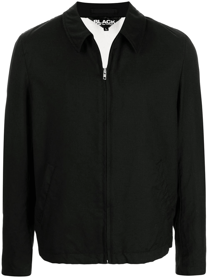 BLACK Comme Des Garcons Worsted Fabric Dobby Blouson Black 1