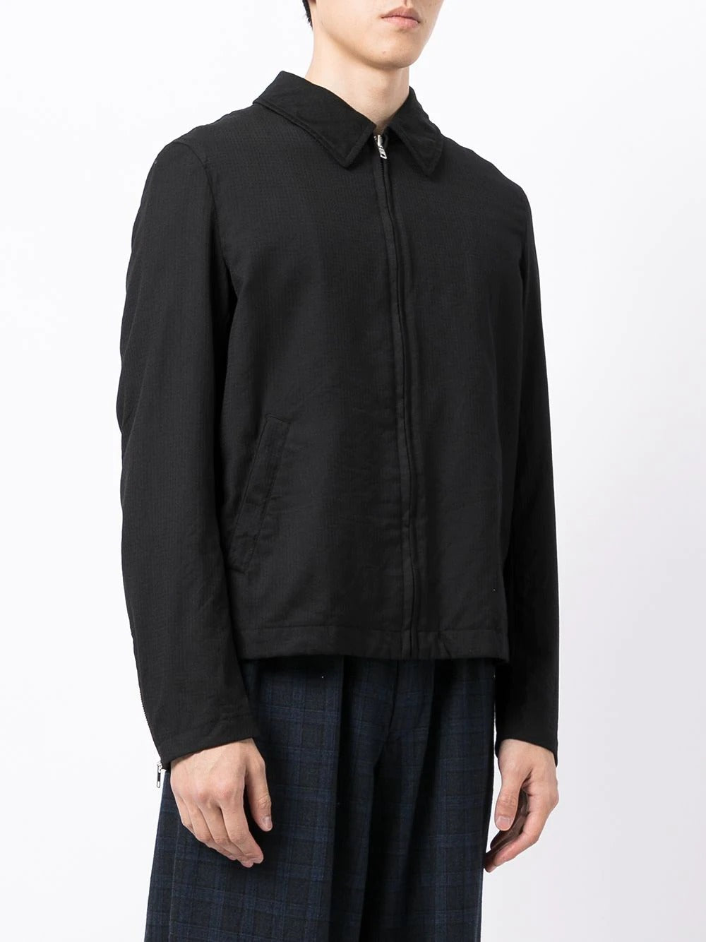 BLACK Comme Des Garcons Worsted Fabric Dobby Blouson Black 3