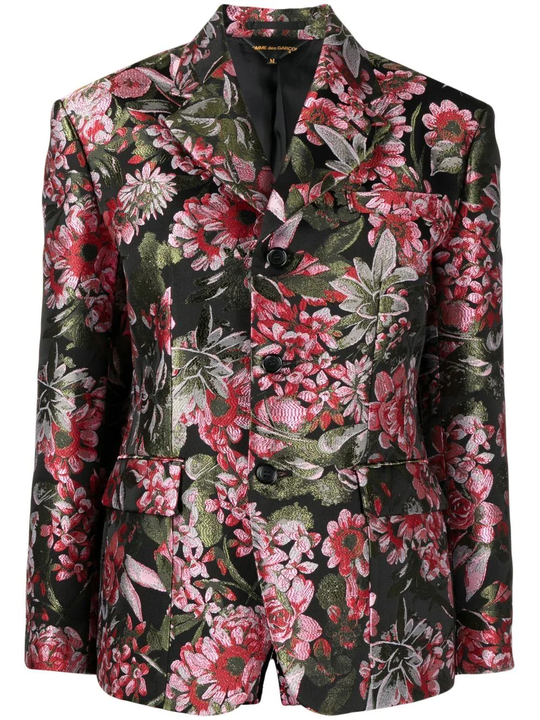 Flower Pattern Jacquard Jacket