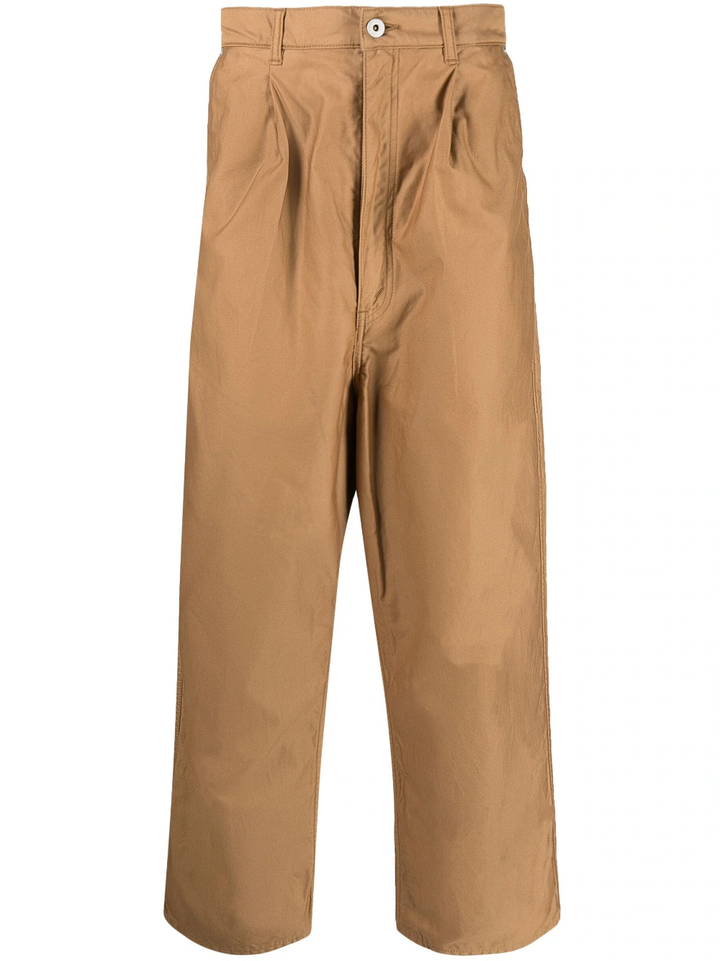 COMME-des-GARCONS-HOMME-Cotton-Back-Satin-Garment-Dyed-Pants-Beige-1