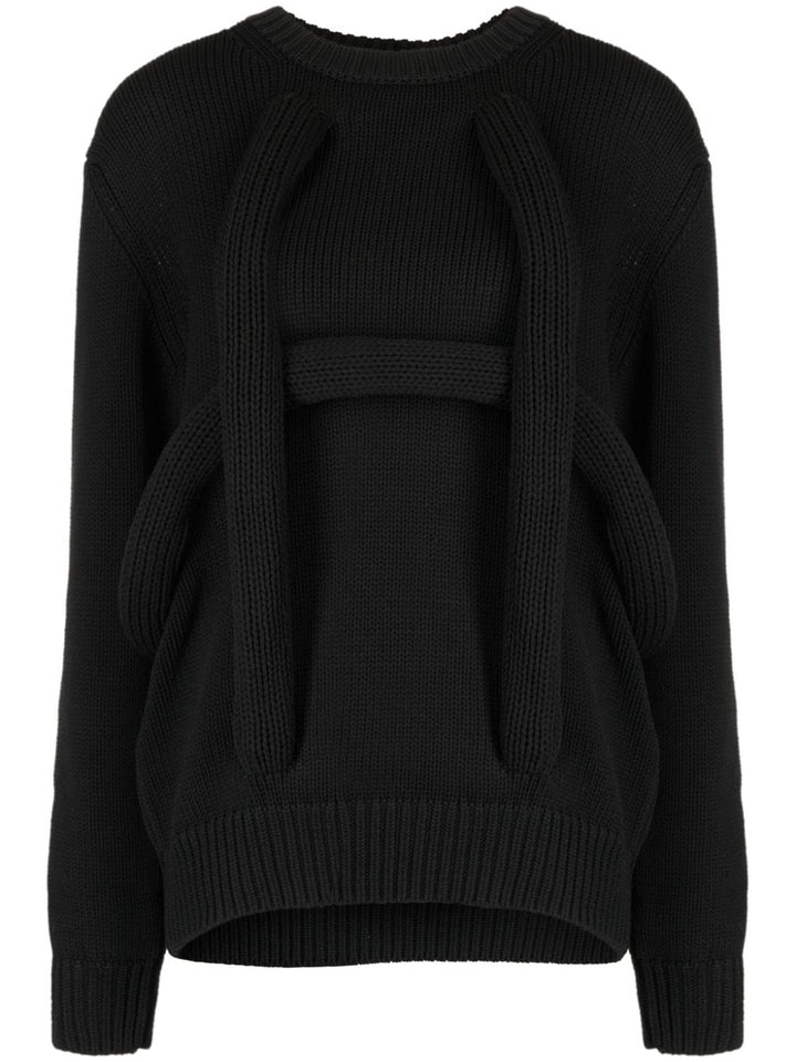 COMME-des-GARCONS-Knit-Pipe-Sweater-Black-1