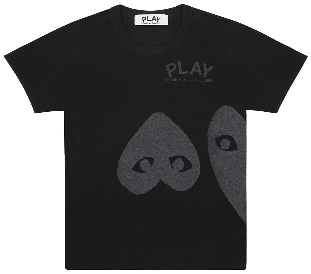 COMME des GARCONS PLAY 3 Hearts At The Side Tee Women Black 1