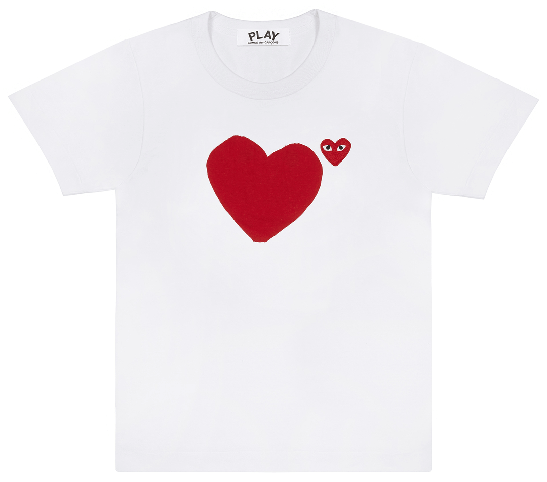 COMME des GARCONS PLAY Front And Back Heart Tee Men White 1