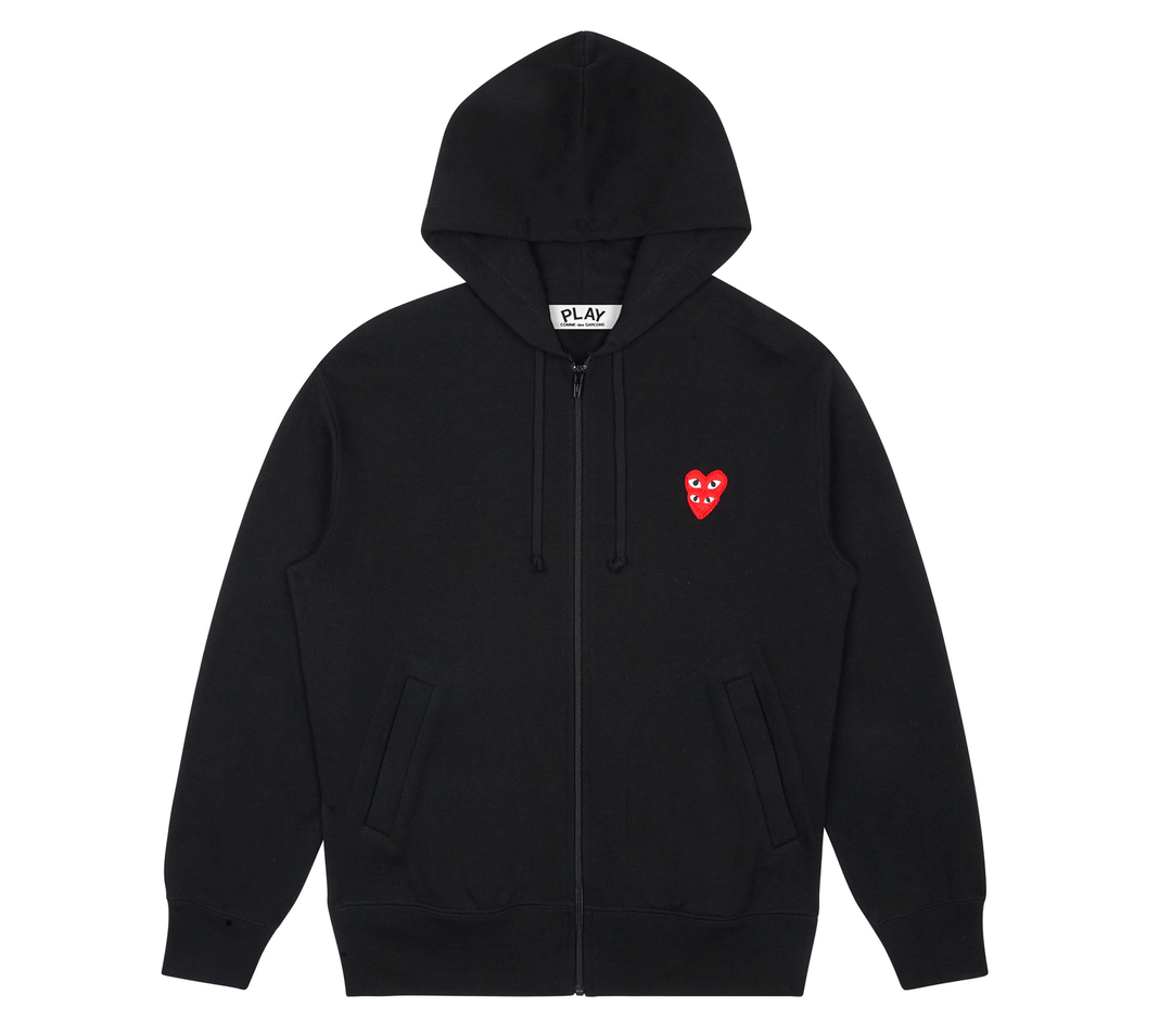 COMME-des-GARCONS-PLAY-Heart-On-Heart-Cotton-Zip-Up-Hoodie-Women-Black1