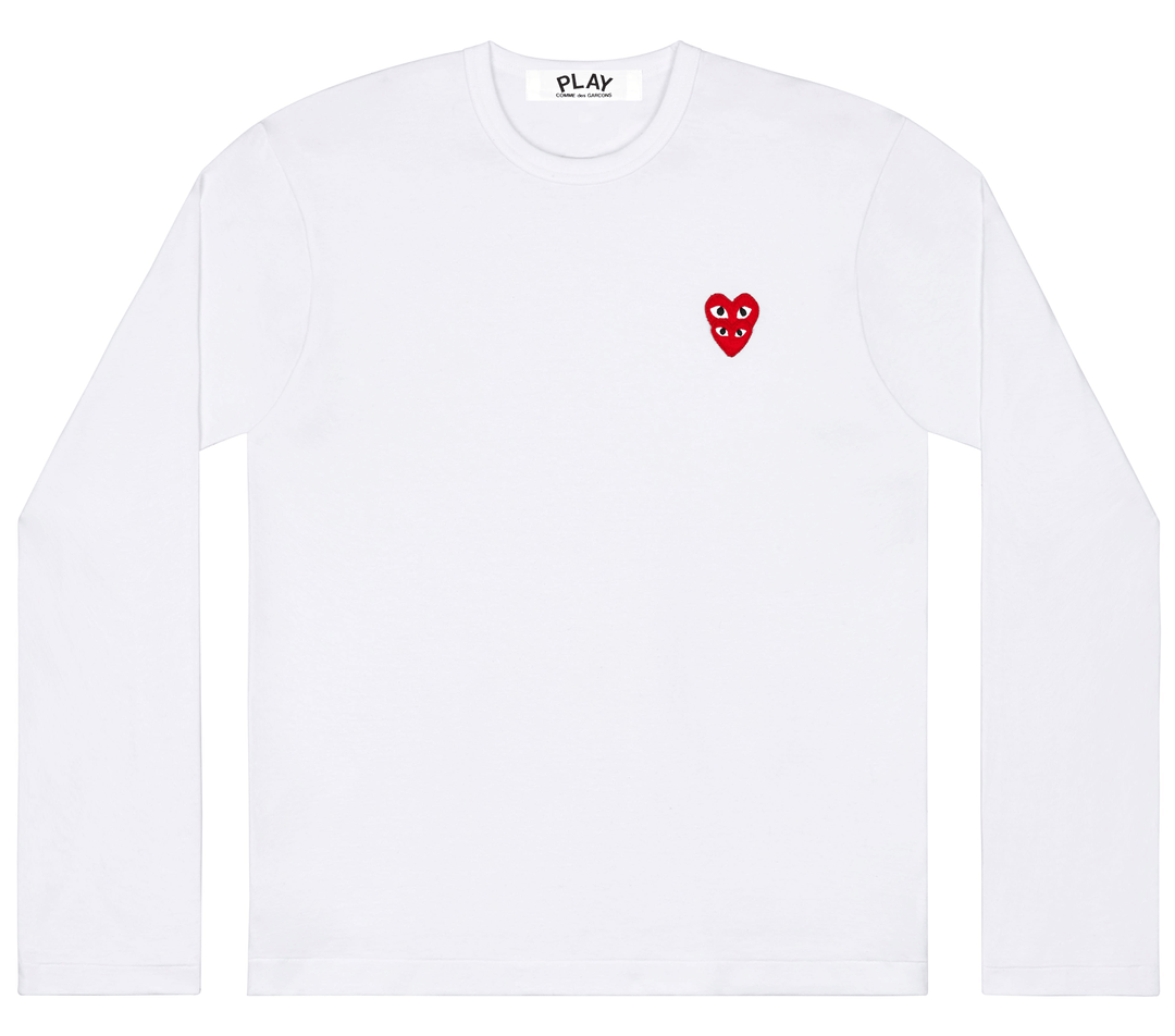 COMME-des-GARCONS-PLAY-Heart-On-Heart-Emblem-Long-Sleeve-Tee-Women-White-1