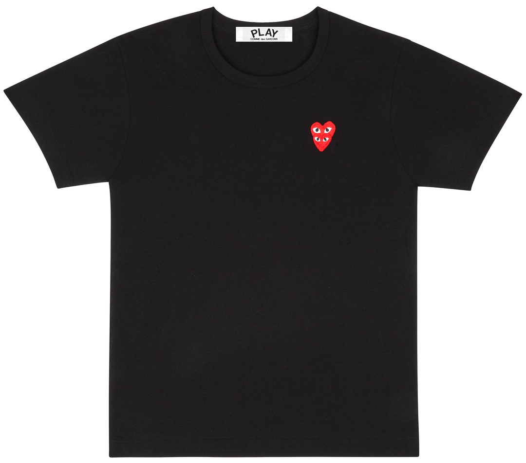 COMME-des-GARCONS-PLAY-Heart-On-Heart-Emblem-Tee-Men-Black-1