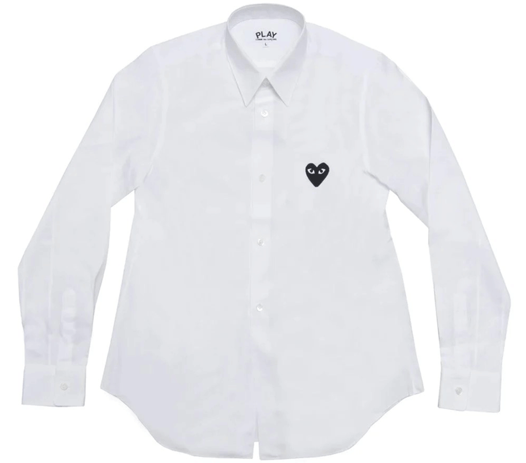 COMME-des-GARCONS-PLAY-Long-Sleeve-Shirt-With-Black-Emblem-Women-White-1