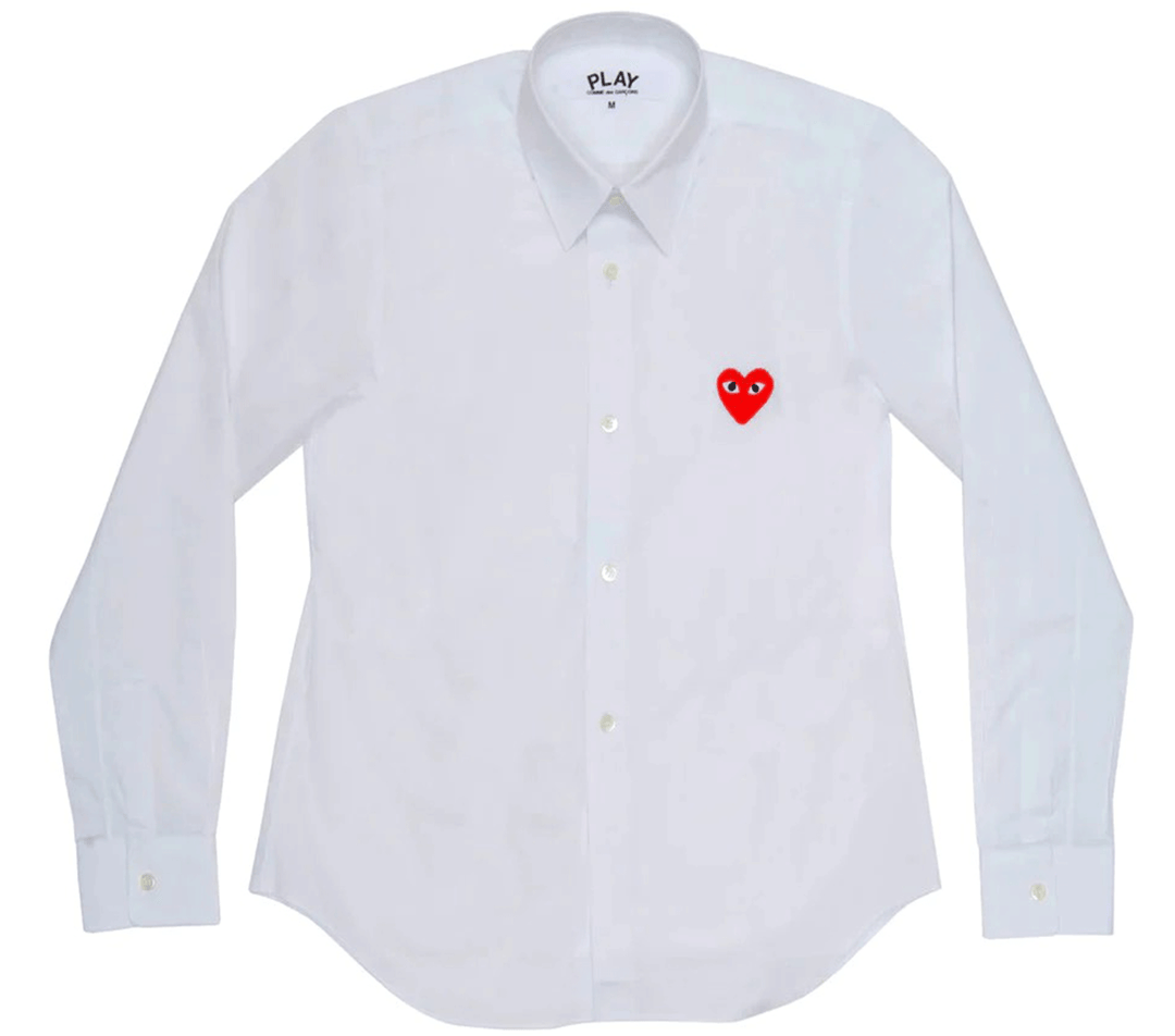 COMME-des-GARCONS-PLAY-Long-Sleeve-Shirt-With-Red-Emblem-Men-White-1