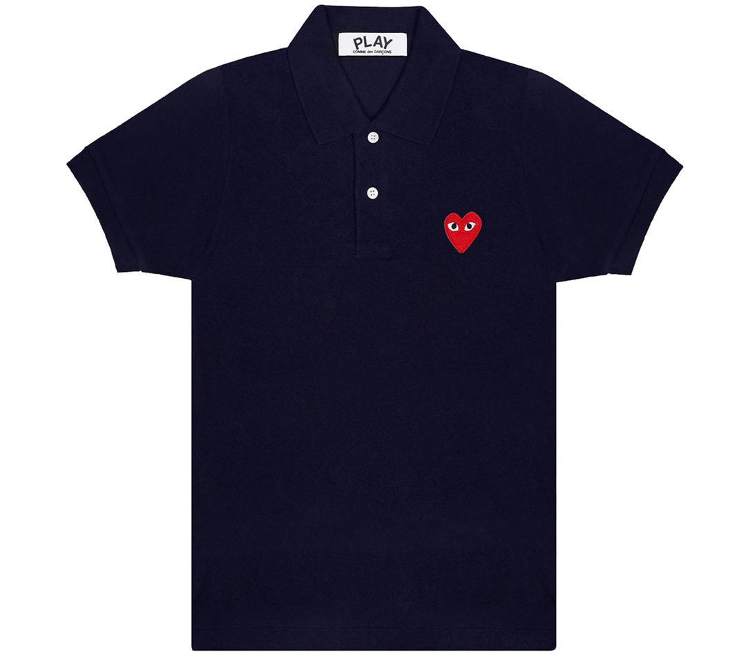 COMME-des-GARCONS-PLAY-Polo-Shirt-With-Red-Emblem-Women-Navy-1
