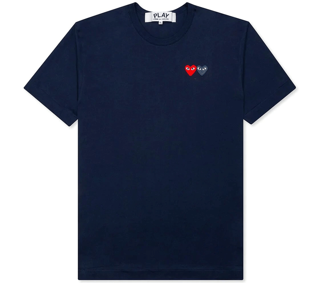 COMME-des-GARCONS-PLAY-Red-And-Blue-Heart-Tee-Men-Navy-1