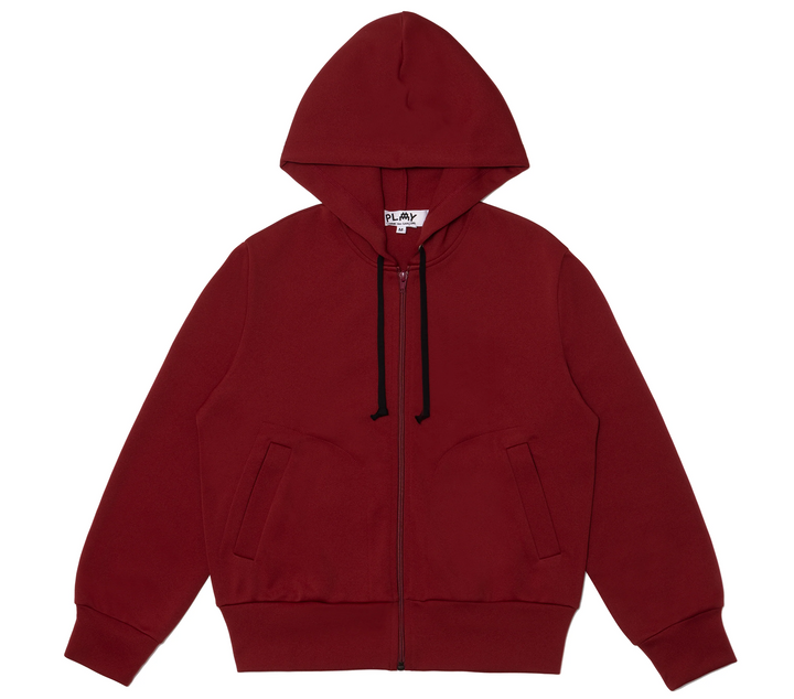 COMME-des-GARCONS-PLAY-x-INVADER-Hooded-Sweatshirt-Men-Burgundy-1