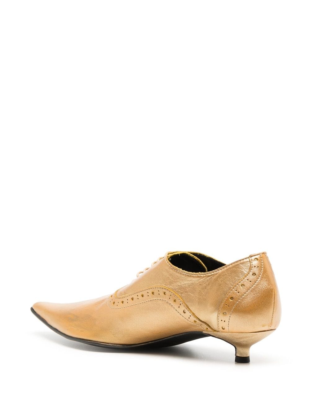 COMME-des-GARCONS-Pointed-Laceup-Shoe-Gold-3