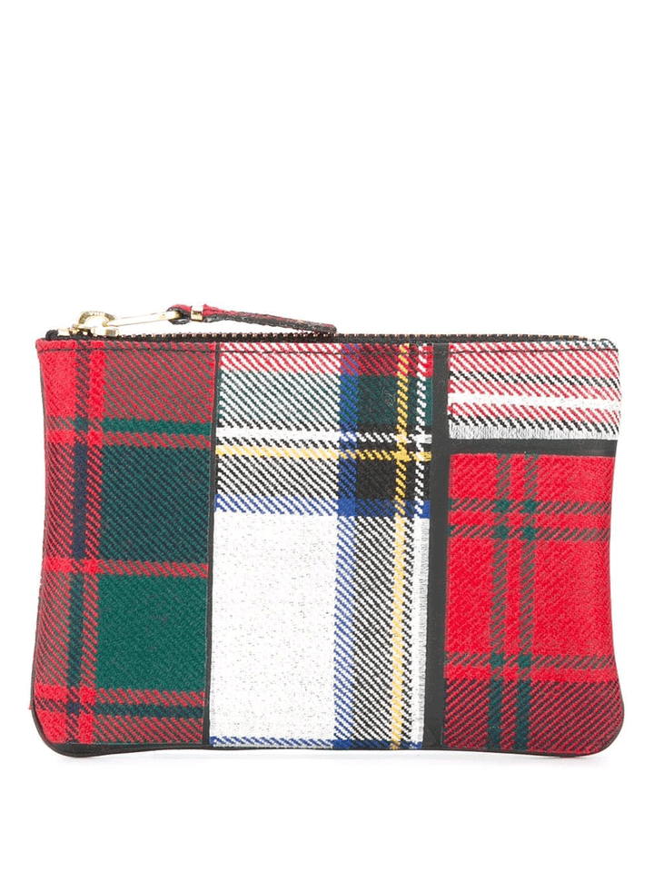 COMME-des-GARCONS-WALLET-Tartan-Patchwork-Small-Pouch-Red-1