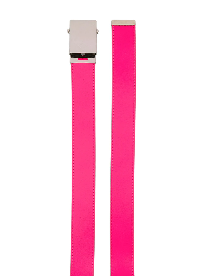 COMME des GARCONS WALLET Super Fluo Leather Belt Pink 2