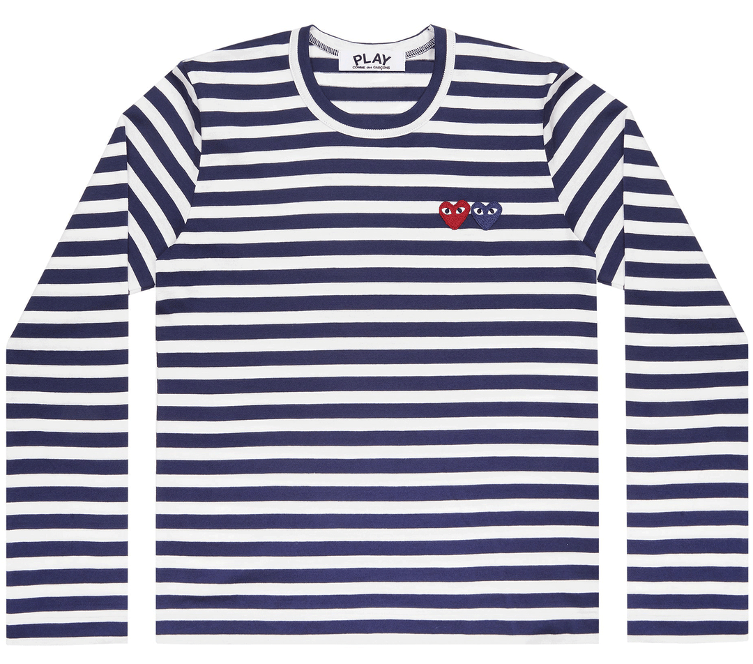 Comme-des-Garcons-PLAY-Striped-With-Red-And-Blue-Heart-Women-Blue-1