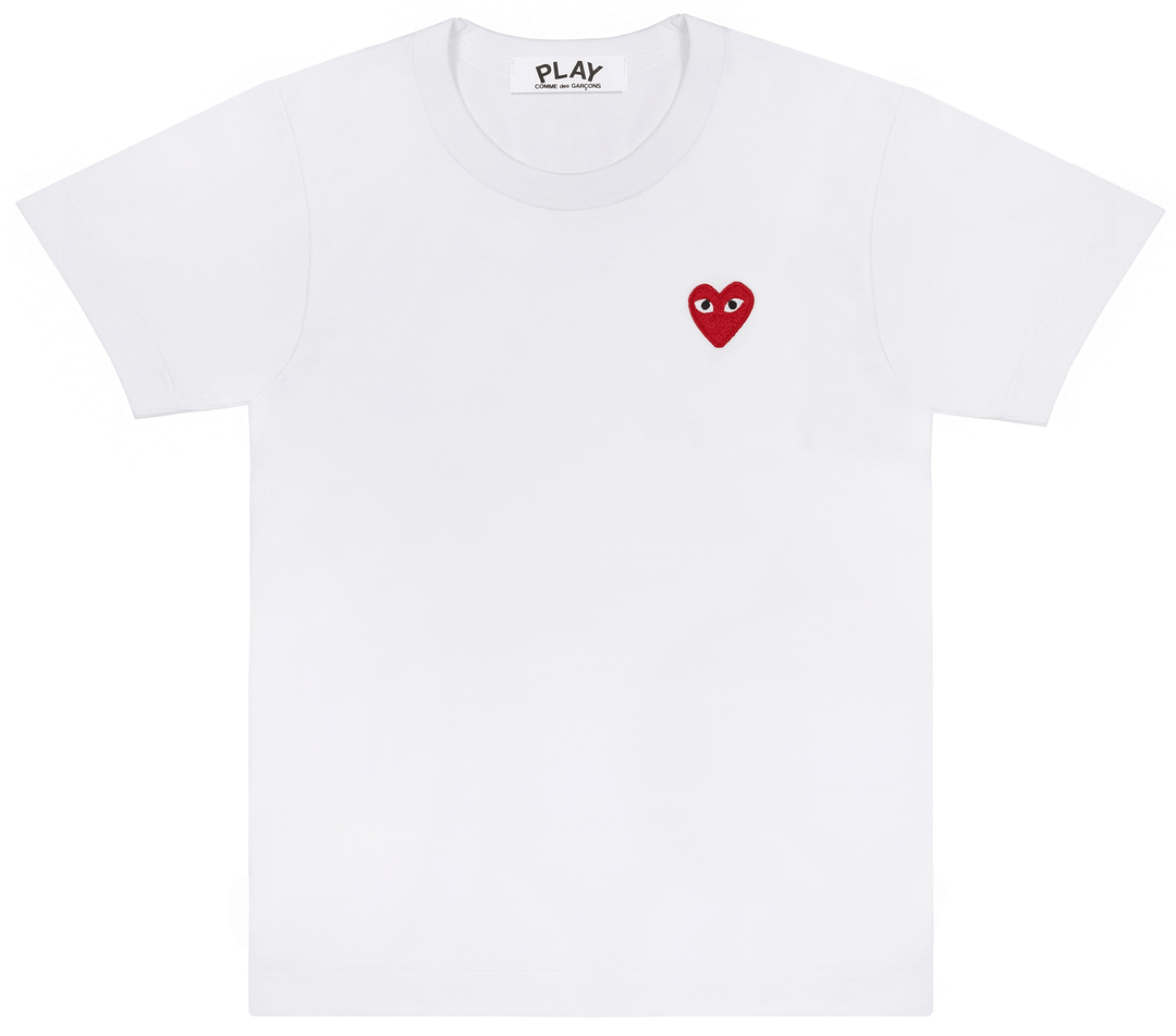 Comme-des-Garcons-Play-Red-Emblem-Tee-Women-White-1