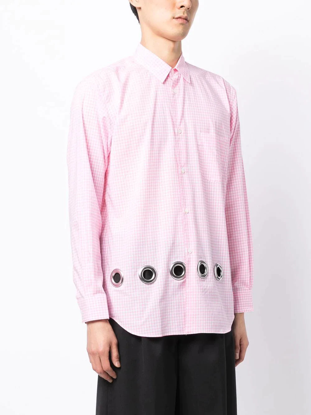 Comme Des Garcons Shirt Eyelet Detail Shirt Pink 3