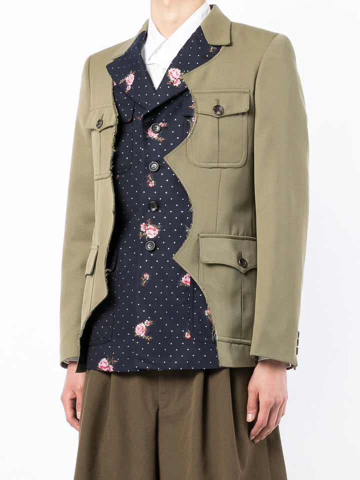 Comme des Garc??ons Homme Plus Mix Pattern Blazer Khaki 2