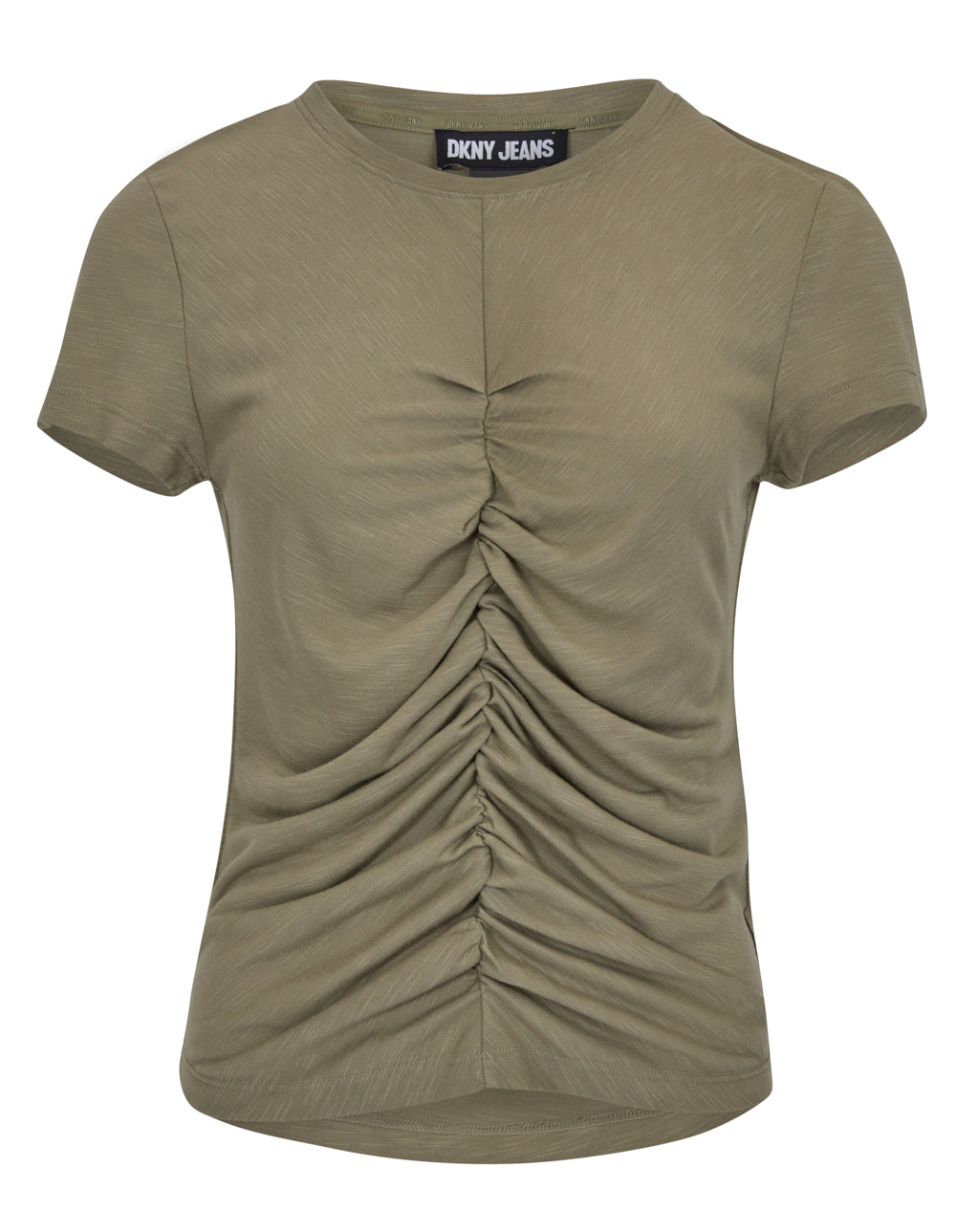 DKNY-Jeans-Poly Viscose Ruch Top-Dark-Olive-1