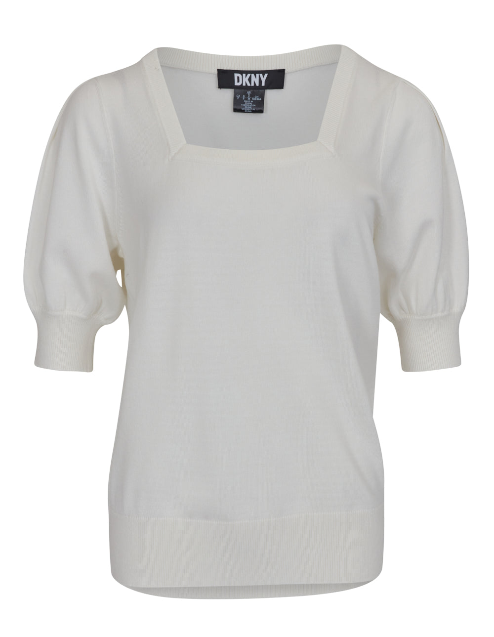 DKNY-Spun Rayon Nylon Sweater-Ivory-1