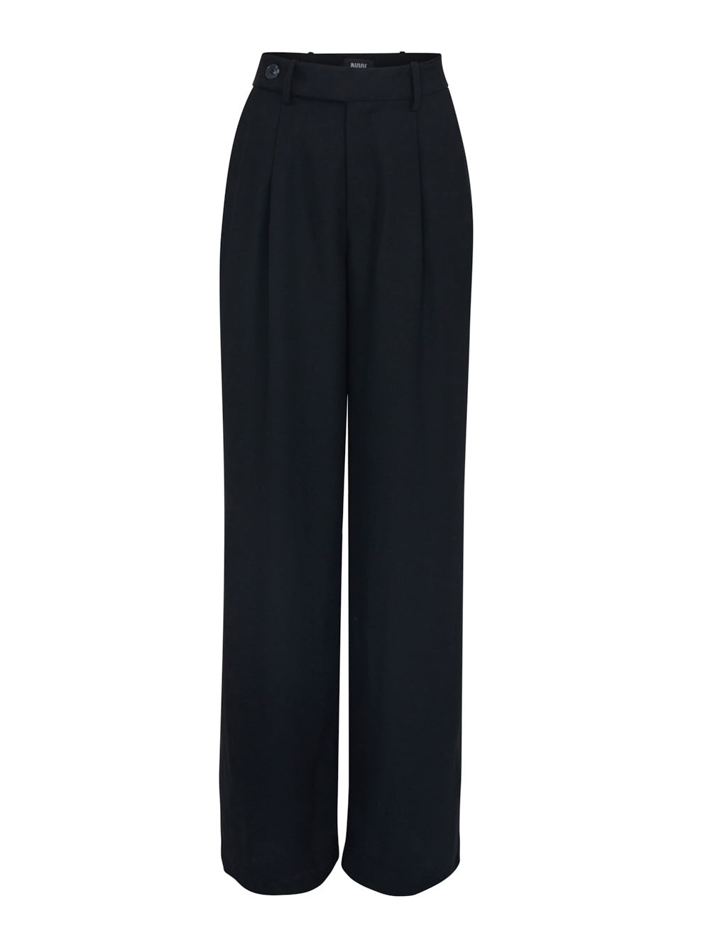 DKNY Satin Back Crepe Wide Leg Pants Black 1