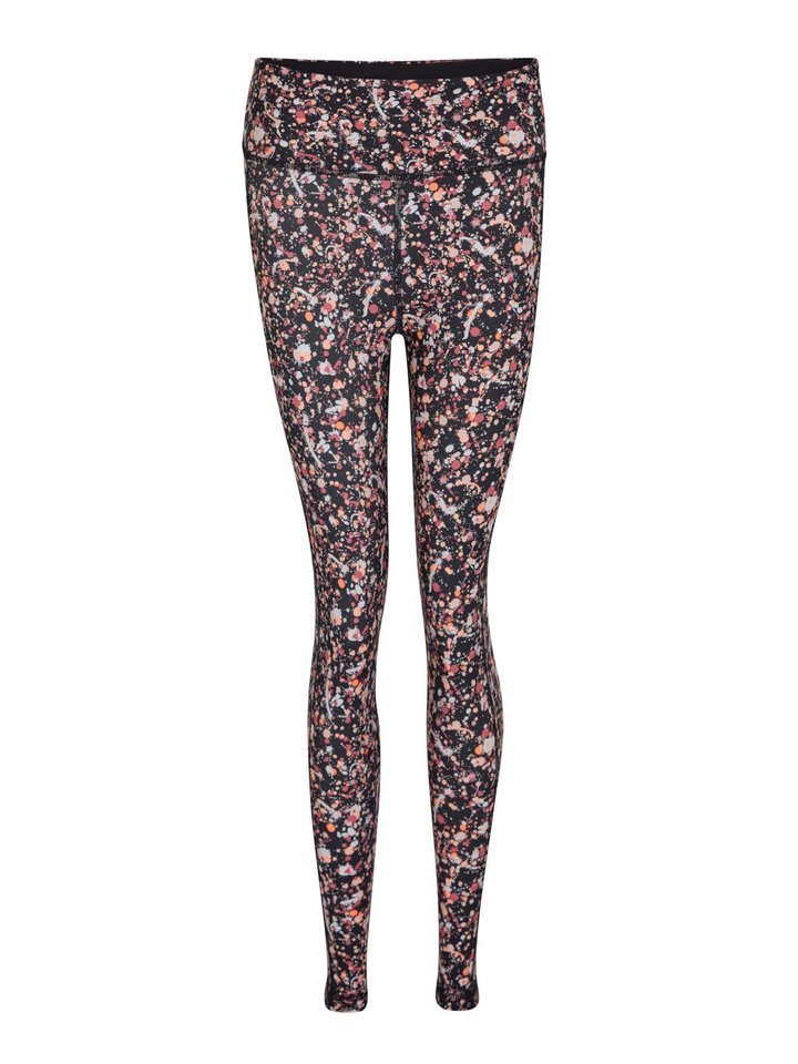 DKNY Sport Fitness Printed Blurred Lights Leggings Pink 1