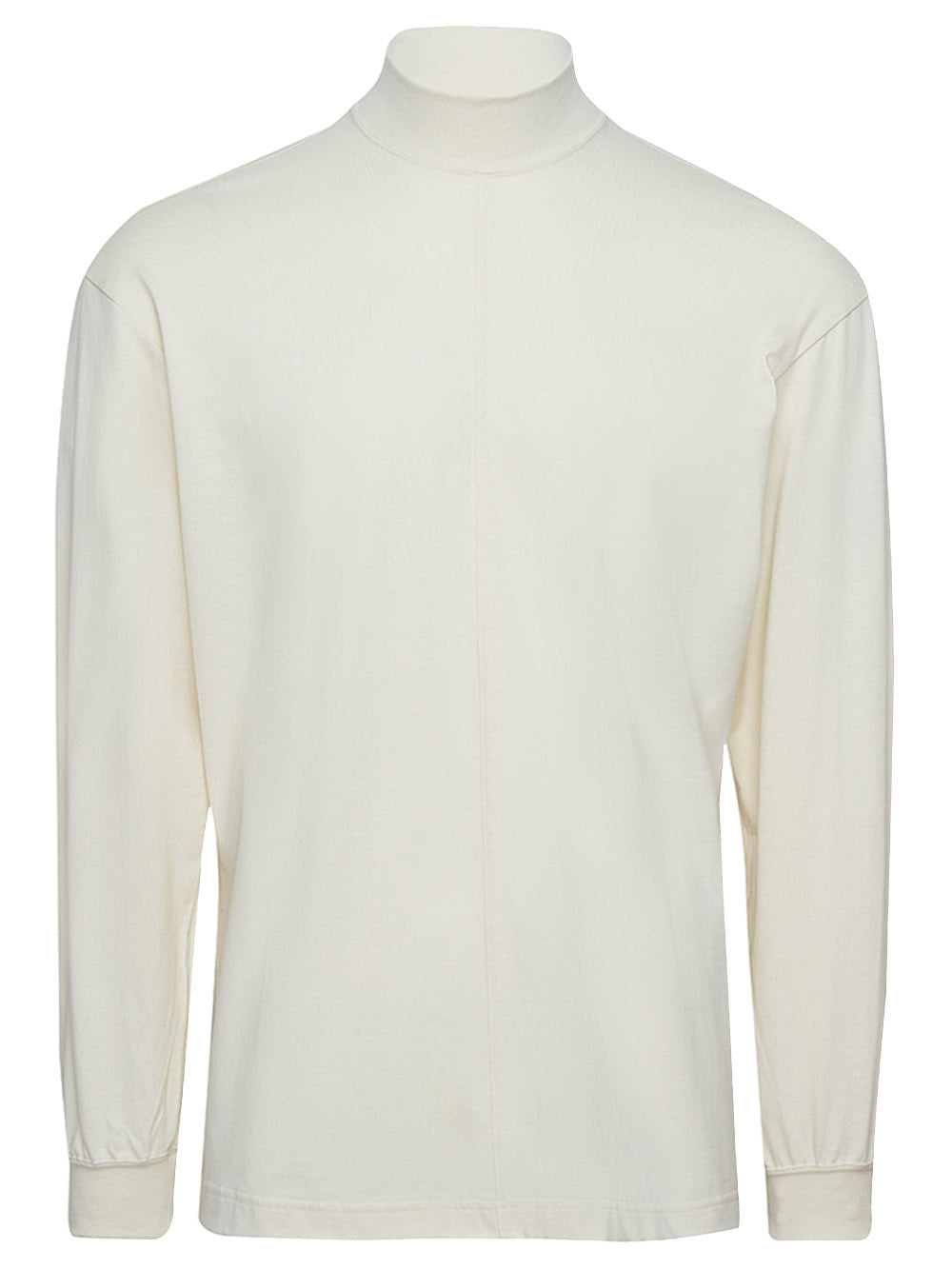 HOMME PLISSE ISSEY-Turtleneck Top T-Shirt-Ivory-1