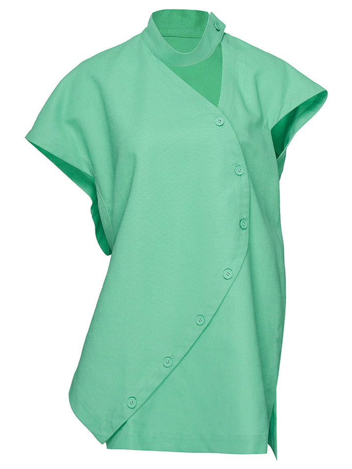 ISSEY-MIYAKE-Canvas-Duplex-Shirt-Mint-1