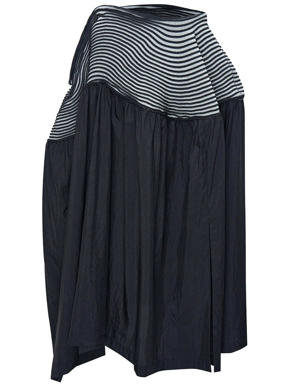 Issey-Miyake-Winding-Solid-Long-Skirt-Black-1