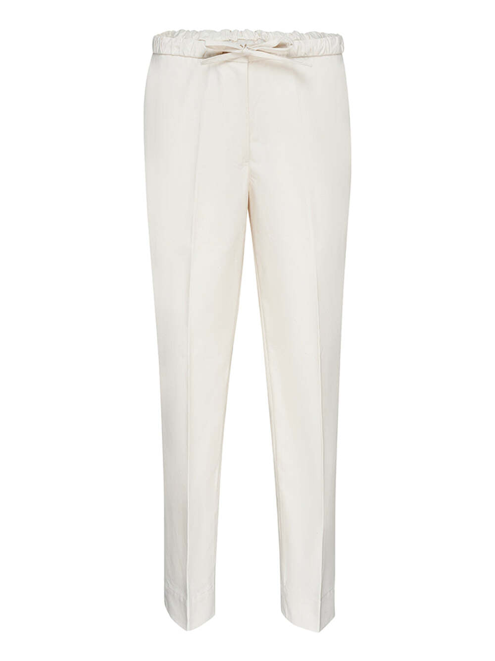    Jil Sander Cropped Pants With Drawstring Natural 1