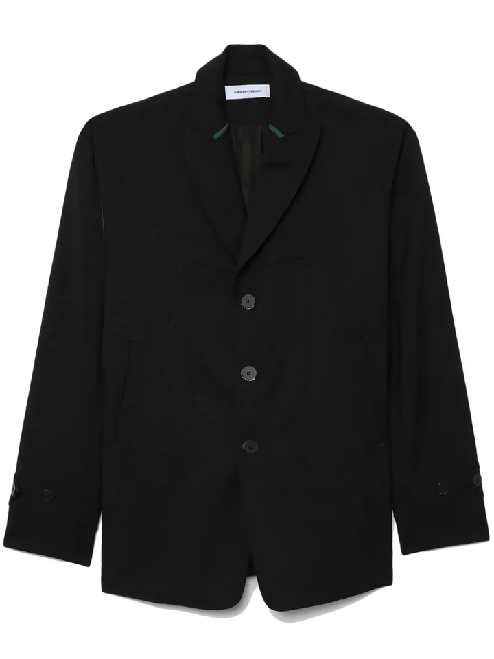 Kiko-Kostadinov-Solon-Blazer-Wool-Jersey-Black-1