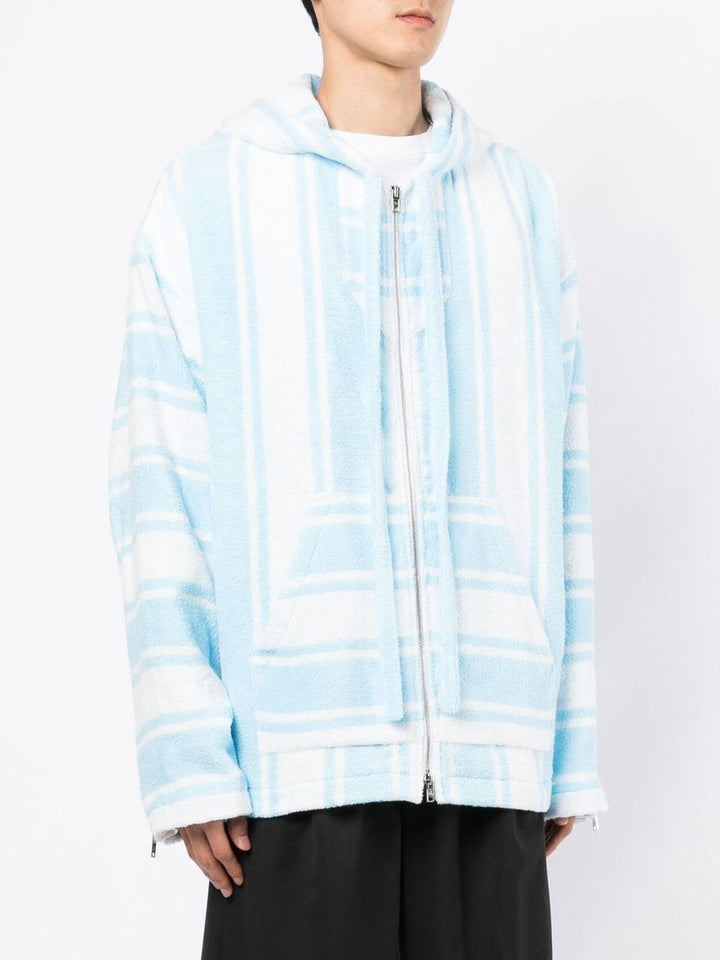 Mastermind Jacquard Skull Hoodie Light Blue 3