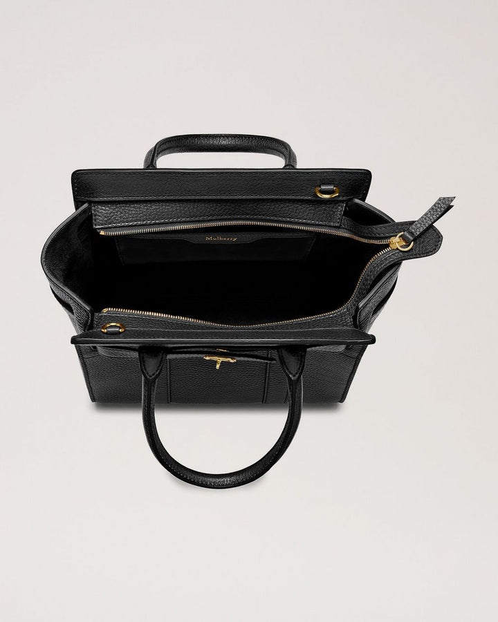Mulberry Mini Zipped Bayswater Small Classic Grain Black 4