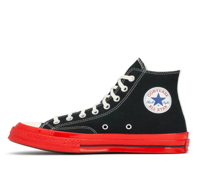 PLAY Comme des Garçons High Cut Converse Chuck Taylor Black 3