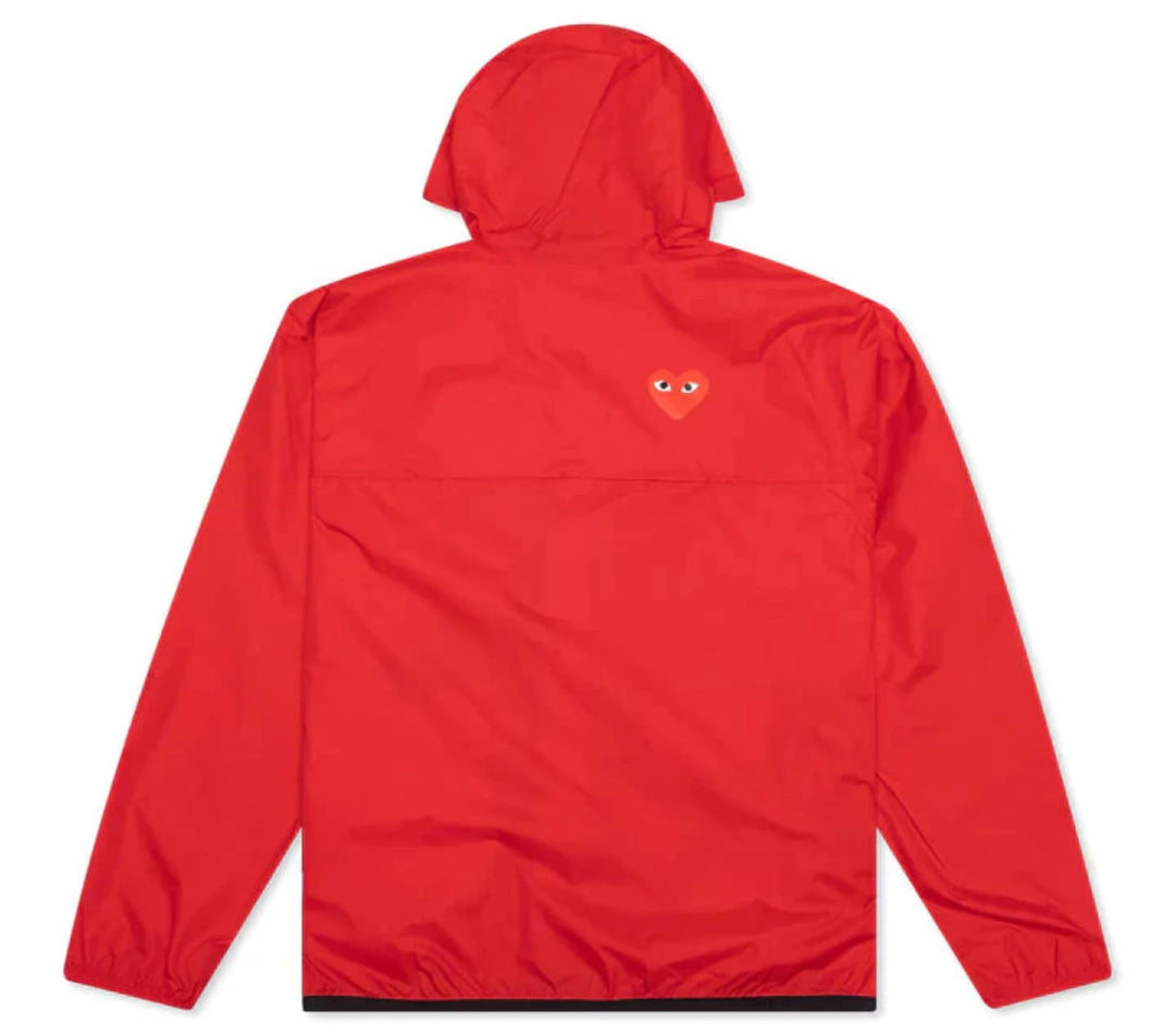 PLAY Comme des Gar??ons K-Way Full Zip Hoodie Men Red 2