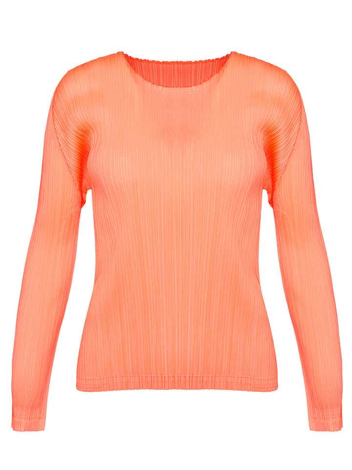 PLEATS PLEASE ISSEY MIYAKE Monthly Colors- January Shirt Neon Orange 1