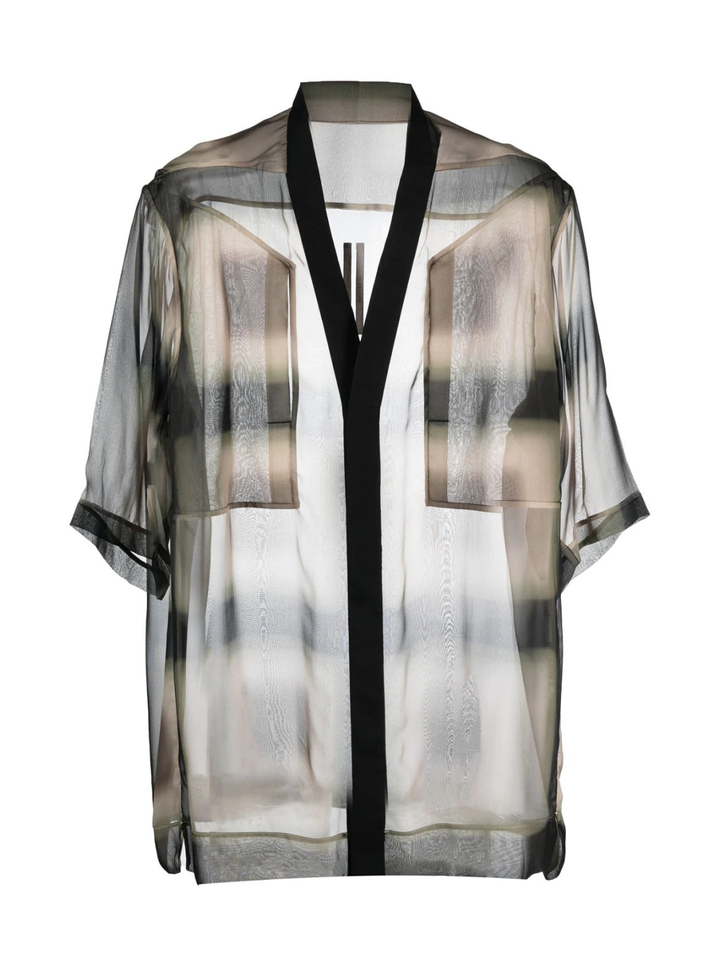 Rick Owens Lido Plaid Print Faun Shirt Checks 1