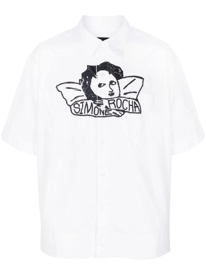 Simone-Rocha-Short-Sleeve-Shirt-With-Graphic-White-1