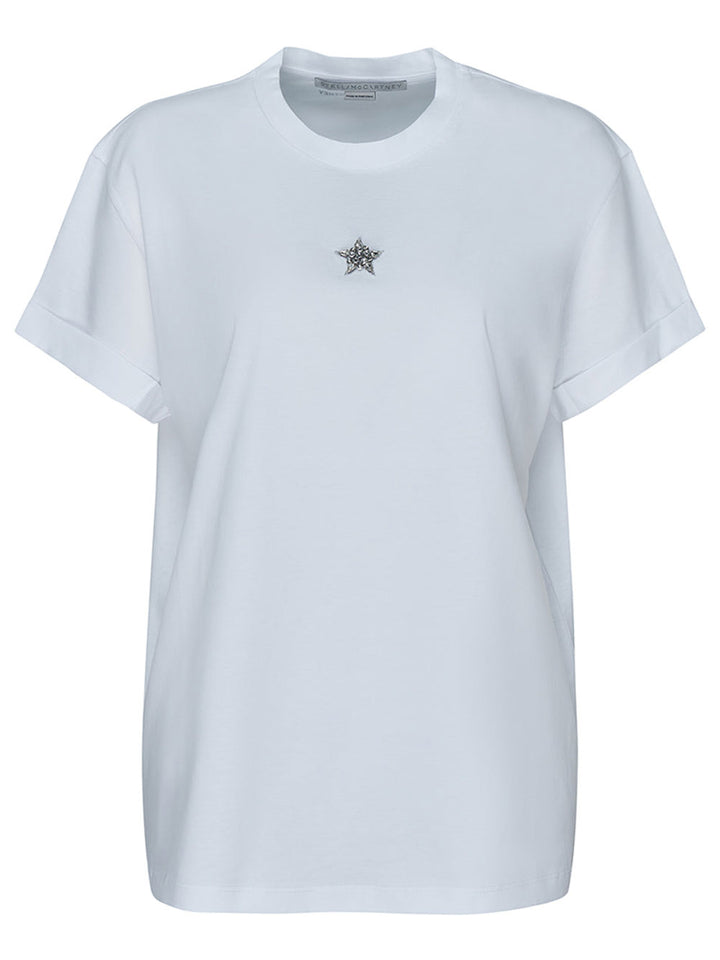     Stella-McCartney-Crystal-Mini-Star-Embroidery-T-Shirt-White-1