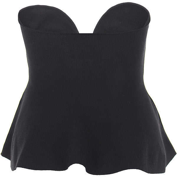 Stella McCartney Compact Knit Bustier Top Black 2