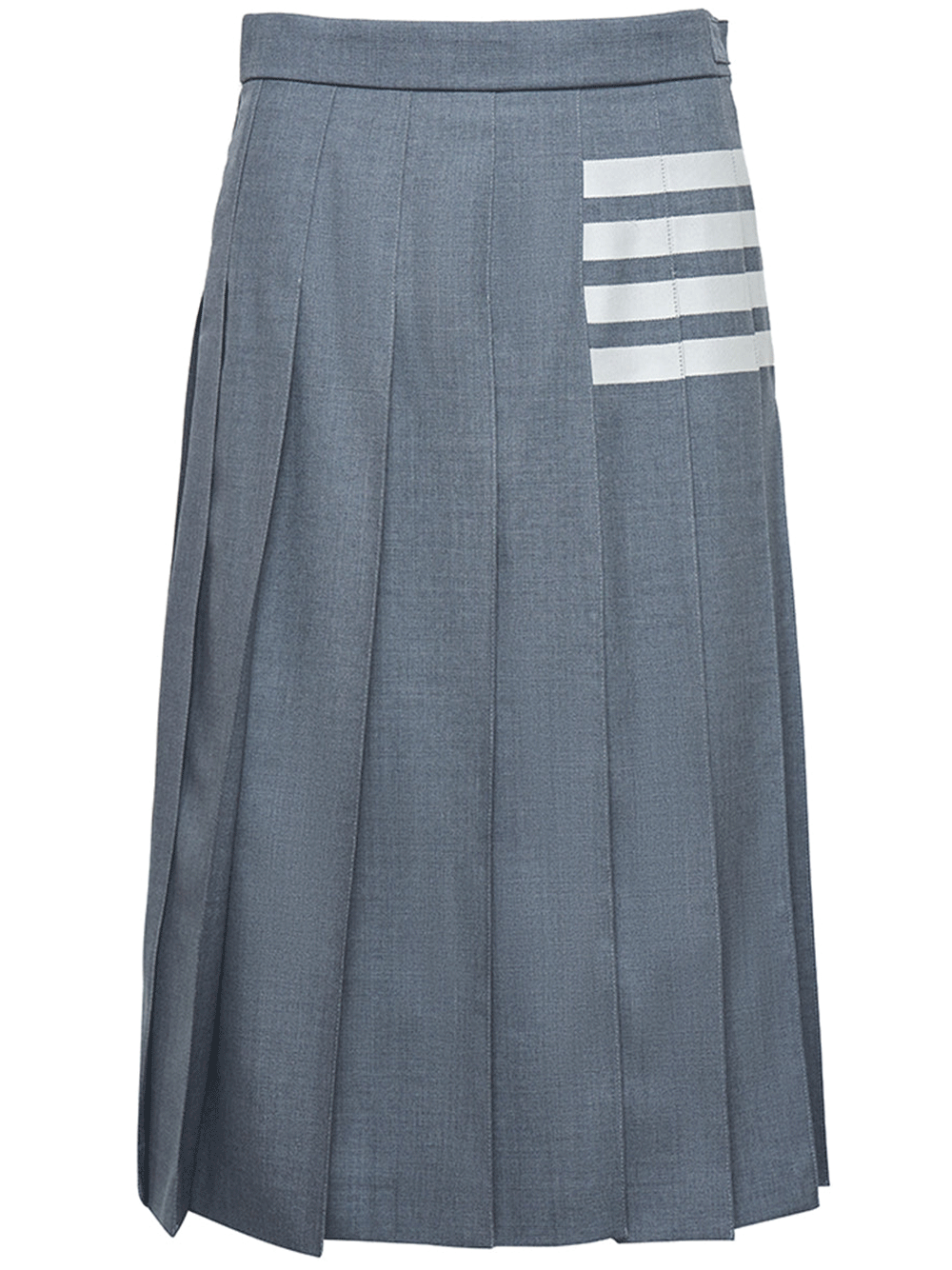 Thom-Browne-Below-Knee-Dropped-Back-Pleated-Skirt-Grey-1